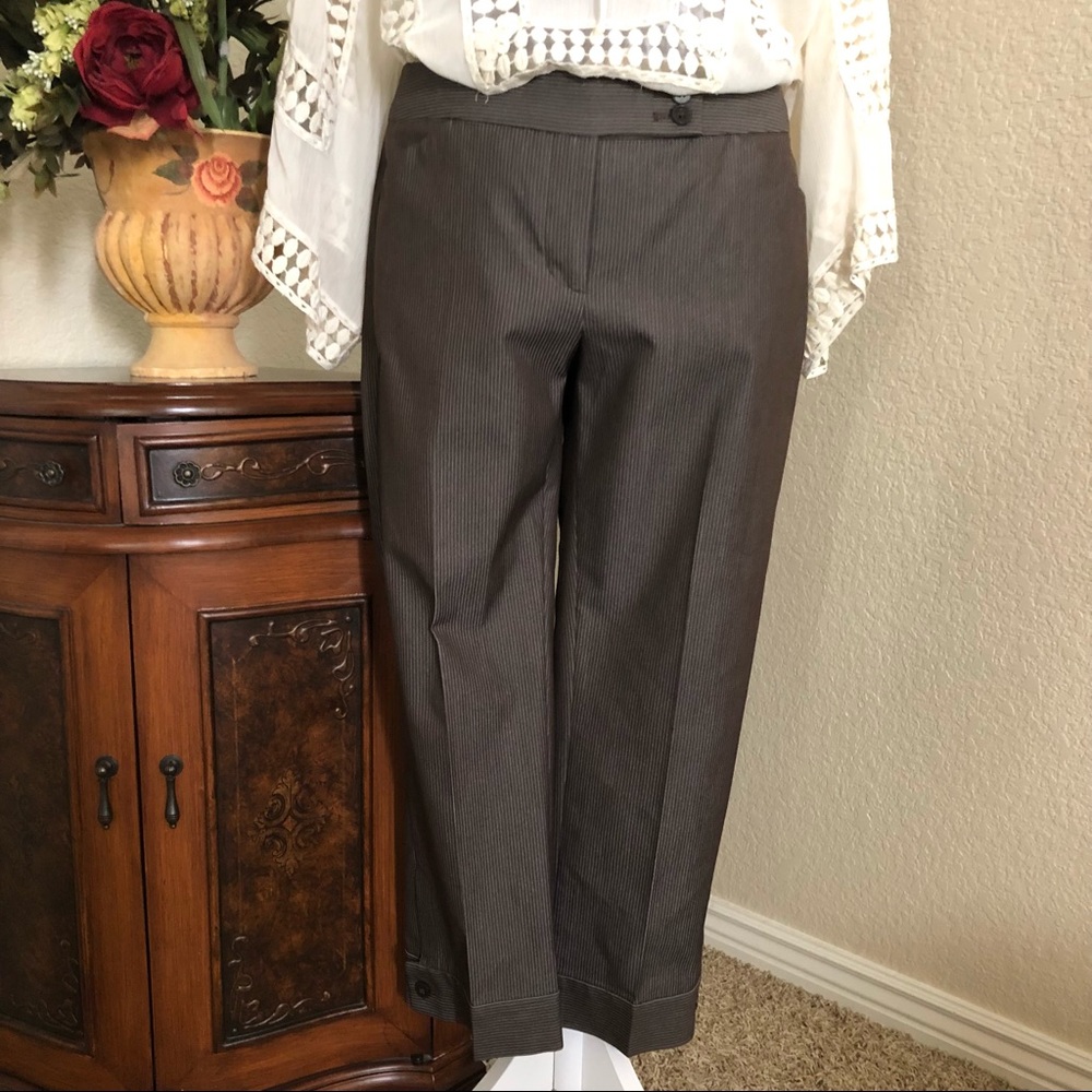 Express Design Studio Pinstripe Cuffed Ankle Pants - image 5